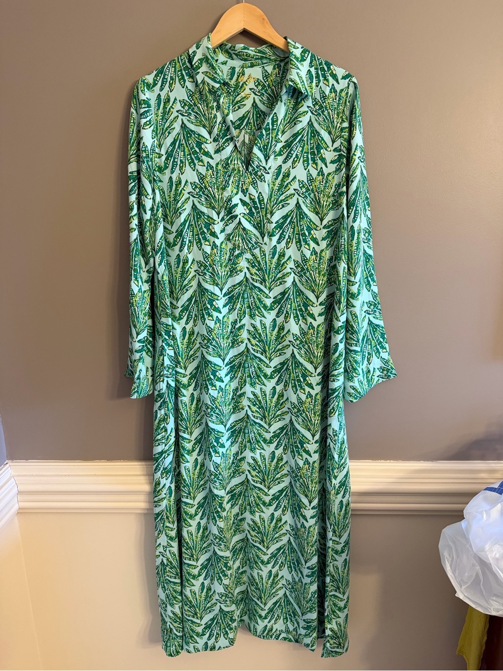 Lilly Pulitzer Simona Printed Straight Caftan Maxi Dress - Plumeria Pale - Picture 3 of 8